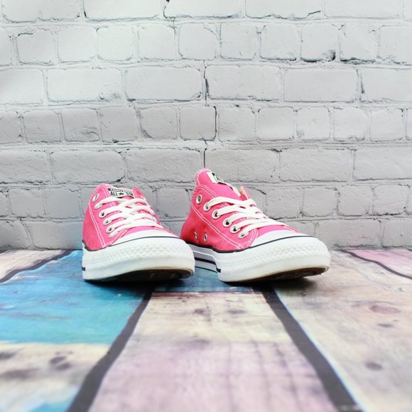 CONVERSE Pink Low Top All Star Casual Sneaker Sz 7 - Picture 3 of 9